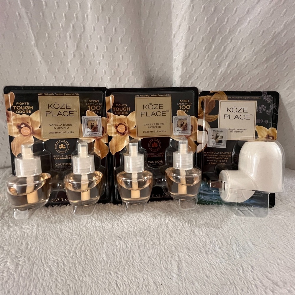 Koze Place Vanilla Bliss & Orchid Plug-In Scented Oil Refills & Plug-In